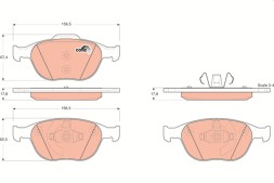 GDB1532 TRW Комплект гальмівних колодок з 4 шт дисків