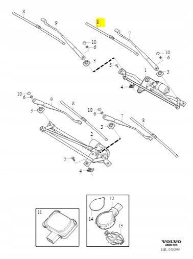 Volvo OE 32237897 Valeo 574472 перо склоочисника