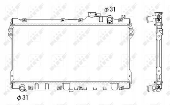 NRF 506522 Охолоджувач води 506522 nrf mazda mx-5 ii