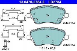 ATE 13.0470-2784.2 Гальмівні колодки ate 13.0470-2784.2
