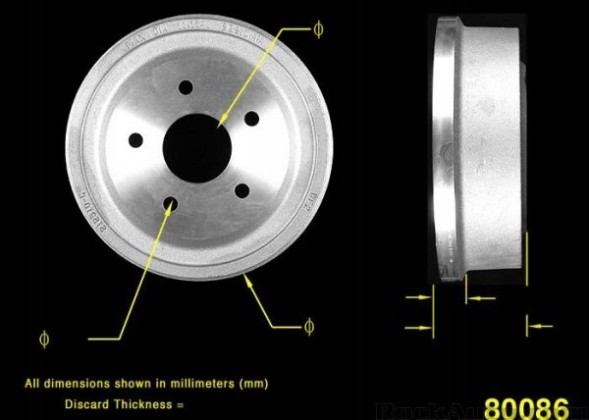Pro Fusion PDR0728 ГАЛЬМІВНИЙ БАРАБАН DODGE RAM 1500 PICKUP 2000-2001 р.в.