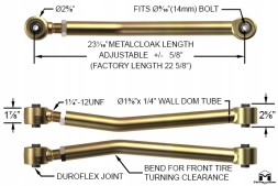 Китай 7001 Нижні передні маятники Wrangler JK JKU Metalcloak 0-6"