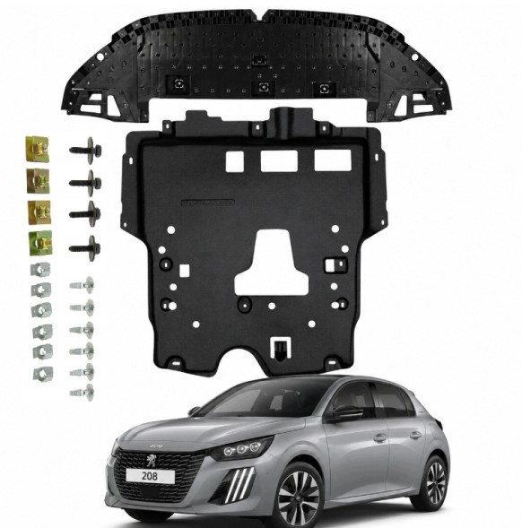 PC 83892383FG+Z+S ЗАХИСТ ПІД ДВИГУН КОРОБКИ ПЕРЕДАЧ БАМПЕРА КОМПЛЕКТ PEUGEOT 208 2019- +КЛІПСИ