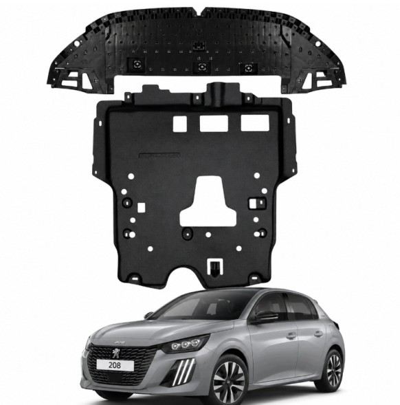 PC 83892383FG+Z+S ЗАХИСТ ПІД ДВИГУН КОРОБКИ ПЕРЕДАЧ БАМПЕРА КОМПЛЕКТ PEUGEOT 208 2019- +КЛІПСИ