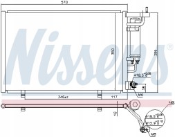 Nissens 940500 Конденсер з осушувачем ford fiesta 13-/b-max 13-
