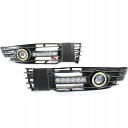 CHINA HALOGENY DZIENNE W ZDERZAK KRATKI DRL VOLKSWAGEN PASSAT B5 FL Галогени денні в бампер решітки drl volkswagen passat b5 fl