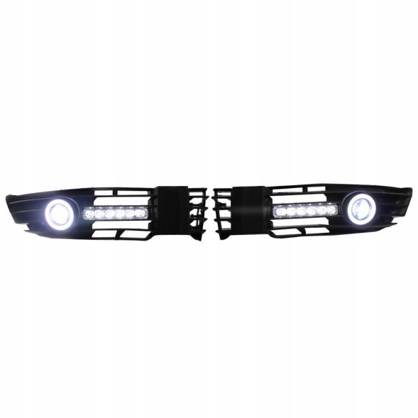 CHINA HALOGENY DZIENNE W ZDERZAK KRATKI DRL VOLKSWAGEN PASSAT B5 FL Галогени денні в бампер решітки drl volkswagen passat b5 fl