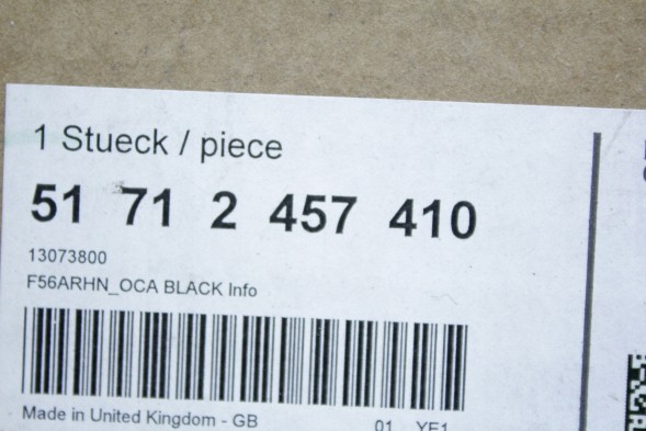 BMW OE 2457410 51712457410 #BNZ РУЧКА ПРАВА ПЕРЕДНЯ/ЗАДНЯ KEYLESS PIANO BLACK MINI F54 F55 F56 F57 F60