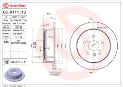 08 A111 11 BREMBO Диск гальмівний