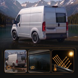 CHROMEMASTER CH-GL-0236-Q74 Задня права дверна склопанель для двостулкових дверей VW E-CRAFTER I 2018- MEDIUM