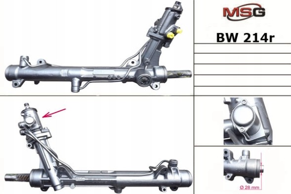 MSG BW214NEW Рульова рейка BMW 6 E63-64 04-11 BMW 5 E60-61 03-10