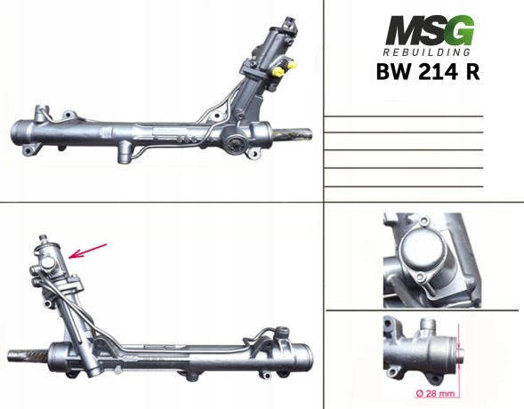 MSG BW214NEW Рульова рейка BMW 6 E63-64 04-11 BMW 5 E60-61 03-10
