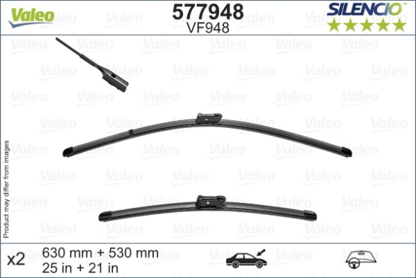 577948 VALEO Комплект стеклоочистителей