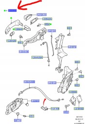 Ford OE 7S71-A22404-BA56DY ЗОВНІШНЯ РУЧКА ДВЕРЕЙ ПЕРЕДНЯ MONDEO SMAX GALAXY