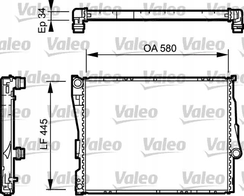 Valeo 734276 Охолоджувач води 734276 valeo bmw 1 3 e46 e87
