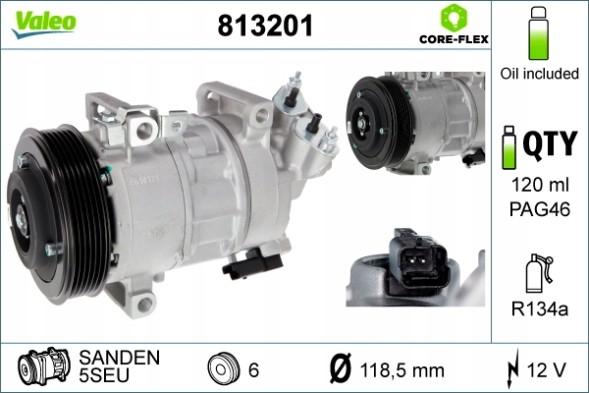 Valeo 813201 Компресор, кондиціонер valeo 813201