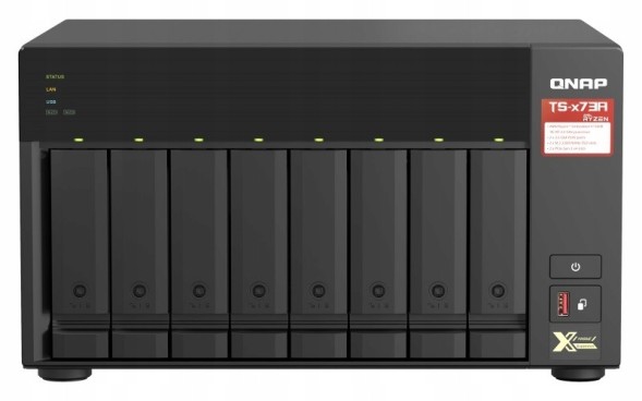 Китай WEW-SC-AB-NBQNPNT08873A81 Мережевий сховище (NAS) QNAP TS-873A-8G з процесором AMD Ryzen V1500B 2.2GHz та 8GB оперативної пам'яті