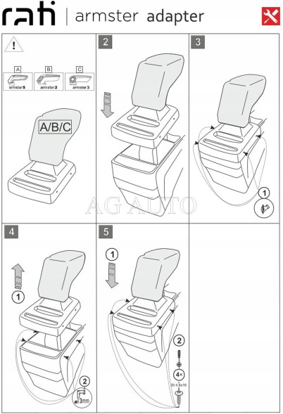Rati 65.V05155A Підлокітник призначений для Hyundai i30, 2012-2016, Armster 3
