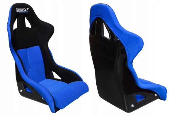 Китай MN-FO-164 СПОРТИВНЕ КРІСЛО BIMARCO COBRA PRO WELUR BLUE-BLACK FIA