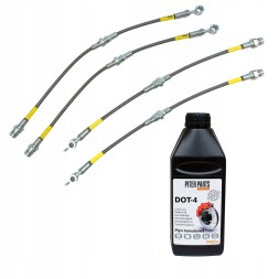 PiterParts 1171015000 Гальмівні шланги в сталевому обплетенні VOLVO S40 I 95-04 передні + задні PL