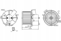 Nissens NIS87092/RS2 Вентилятор повітродувки nissens 6441p0 740880n pe8377 + комплект водія #3