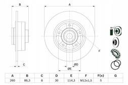 Bosch 0 986 479 E78 Гальмівний диск bosch