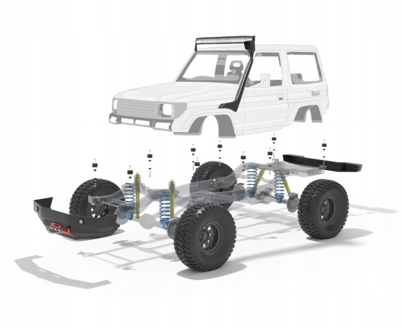 Китай Zona Lift 590 / LJ 75mm Toyota Land Cruiser lj70 Ліфт кузова 75мм
