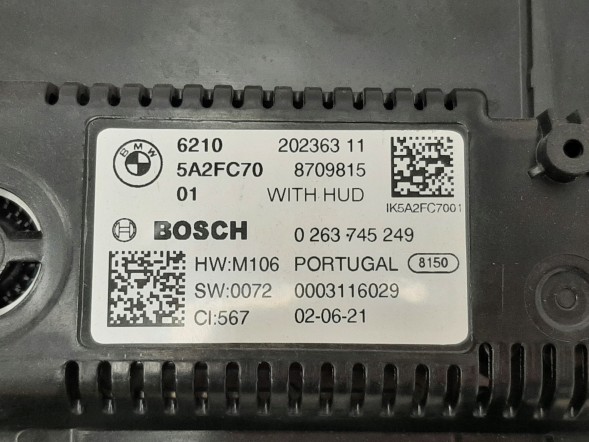 BMW OE 5A2FC70 Licznik Лічильник Дисплей Virtual LIVE COCPIT 12.3" BMW G05 G12 G30 G01 G80