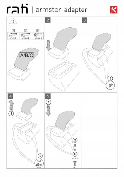 Rati C06802A Підлокітник Armster 3, Renault Megane E-Tech, 2022-, тканина