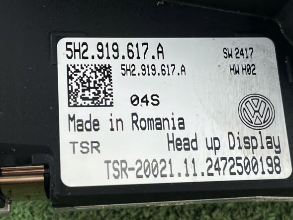 Volkswagen OE 5H2919617A German Teile VW ГОЛЬФ VIII 8 ДИСПЛЕЙ HEAD UP 5Х2919617А ПРОБІГ 5КМ