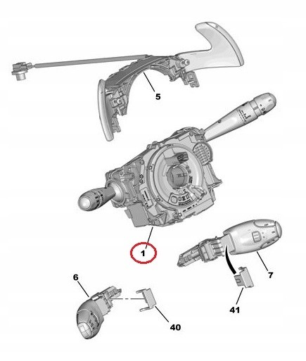 Groupe PSA 98312569ZD ПЕРЕМИКАЧ ФАР PEUGEOT PARTNER RIFTER CITROEN BERLINGO C5 ОРИГІНАЛ