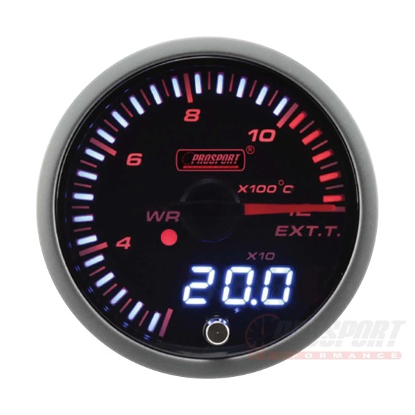 PROSPORT 216JDMEGT-R Датчик температури вихлопних газів Prosport JDM 52мм з водонепроникним датчиком