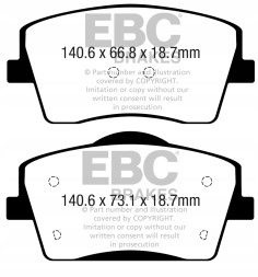 EBC DPX2365 Гальмівні колодки ultimax2 ebc brakes volvo xc40 t3 xc40 b4 xc40 b5 xc40 т4