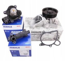 QP 11.517788305 + TI23488 + TE170 НАСОС ВОДИ + 2x ТЕРМОСТАТ MAHLE BMW E87 E60 E46 E90 E83 E70 M47N2 M57N2