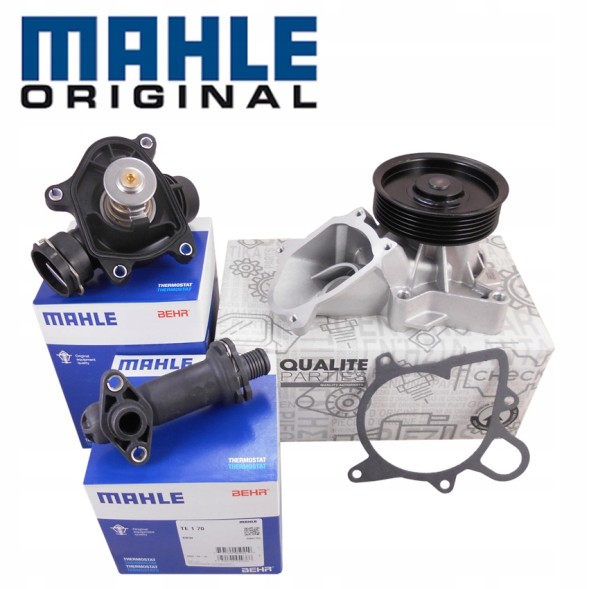 QP 11.517788305 + TI23488 + TE170 НАСОС ВОДИ + 2x ТЕРМОСТАТ MAHLE BMW E87 E60 E46 E90 E83 E70 M47N2 M57N2