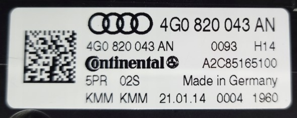 Audi OE 4G0820043AN A6 C7 Панель вентиляції кондиціонера Audi A6 4G C7 A7 4G8 Lift 4G0820043AN