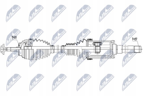 NTY NPW-BM-027 Nty npw-bm-027 карданний вал