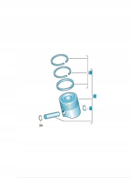 Volkswagen OE 06D107066S Поршень у комплекті ASO VW AUDI SEAT