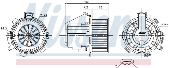 V-maxzone Part VIC-396984 Вентилятор обігрівача NIS для CITROEN C5 III, C6; PEUGEOT 407, 407/KOMBI 1.6-3.0D 03.04-