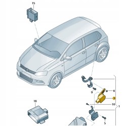 Volkswagen OE 1T0907503B 1K0941273L VW TOURAN LIFT ДАТЧИК РІВНЯ ДАЛЬНОСТІ ДІЇ ФАР OE SEAT IBIZA VW 1T0907503