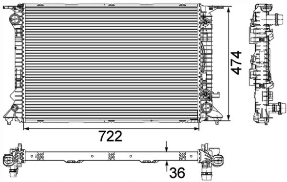 Mahle CR 912 000P Радіатор, система охолодження двигуна mahle cr 912 000p