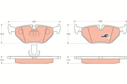 GDB1265 TRW Комплект гальмівних колодок дискові
