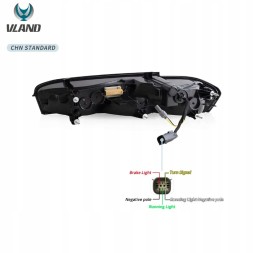 VLAND YAB-CMR-0278B EU 5 PIN ЛАМПА ЗАДНЯ СВІТЛОДІОДНА КОМПЛЕКТАЦІЯ VLAND RED EUROPA 5PIN CHEVROLET CAMARO 2016-18