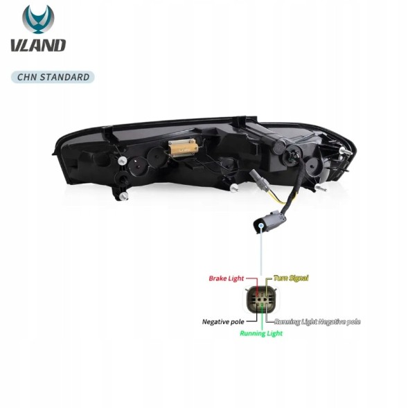 VLAND YAB-CMR-0278B EU 5 PIN ЛАМПА ЗАДНЯ СВІТЛОДІОДНА КОМПЛЕКТАЦІЯ VLAND RED EUROPA 5PIN CHEVROLET CAMARO 2016-18