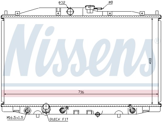 68112 NISSENS Радіатор системи охолодження