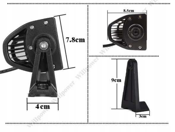 Azaris Mocna Lampa LED Robocza 1200W CREE 12-24 В Дальнього світла Авто Квадроцикл SUV