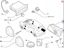 Fiat OE САБВУФЕР 100W FIAT GRANDE PUNTO 735410428 OE