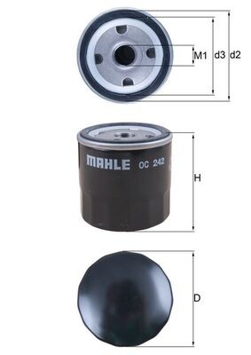 OC242 MAHLE ORIGINAL Фільтр оливи