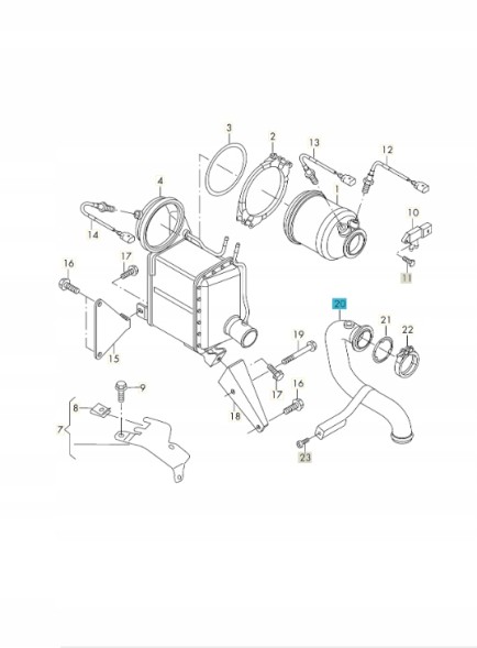 Volkswagen OE 2X0131793 вихлопна труба ASO VW