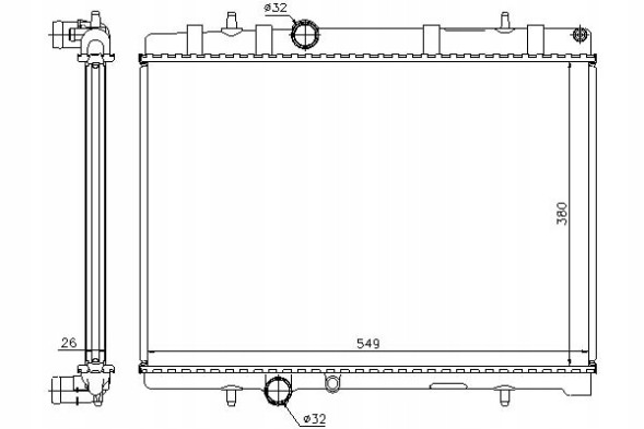 Nissens 63605A/NIS Nissens охолоджувач двигуна citroen c5, c5 ii, c5 ii + помічник водія #28